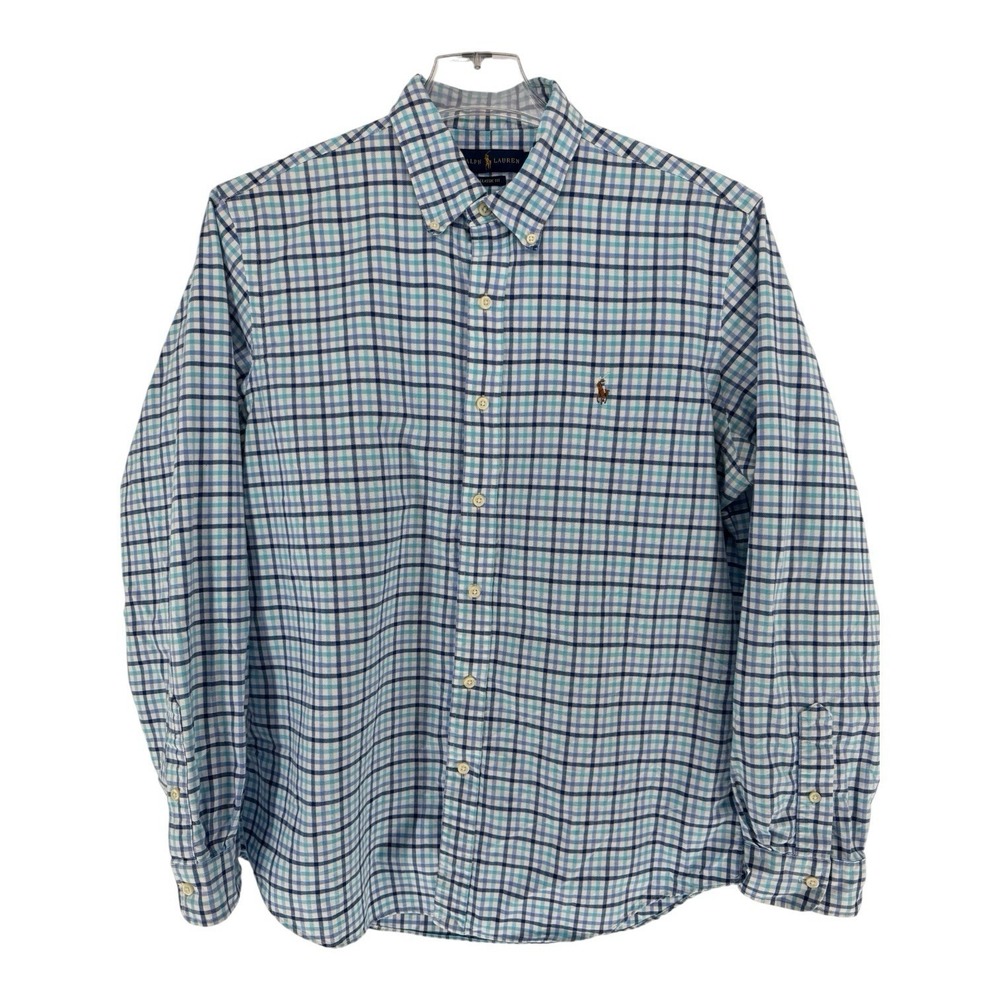 Men's Ralph Lauren Classic Fit Button Down Plaid Shirt Sz L